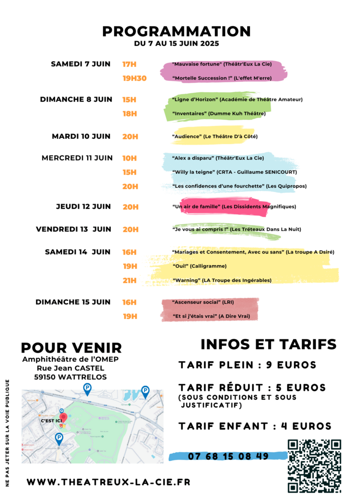 Festival 2025 programmation amateur