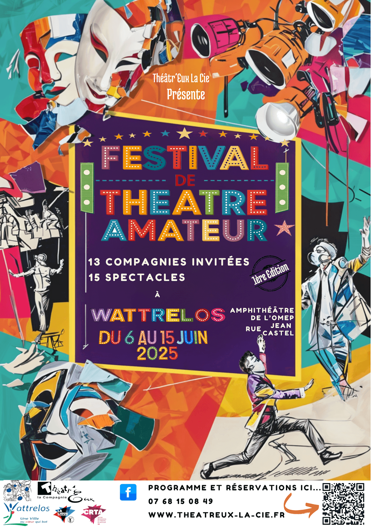 Affiche 1er Festival de Théâtre Amateur, spectacle